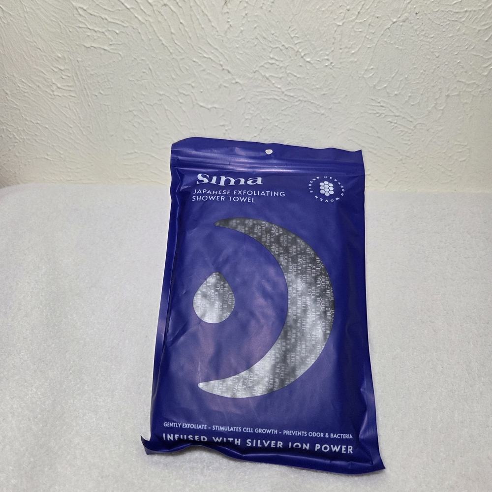 Sima Japanese Exfoliating Shower Towel - Black